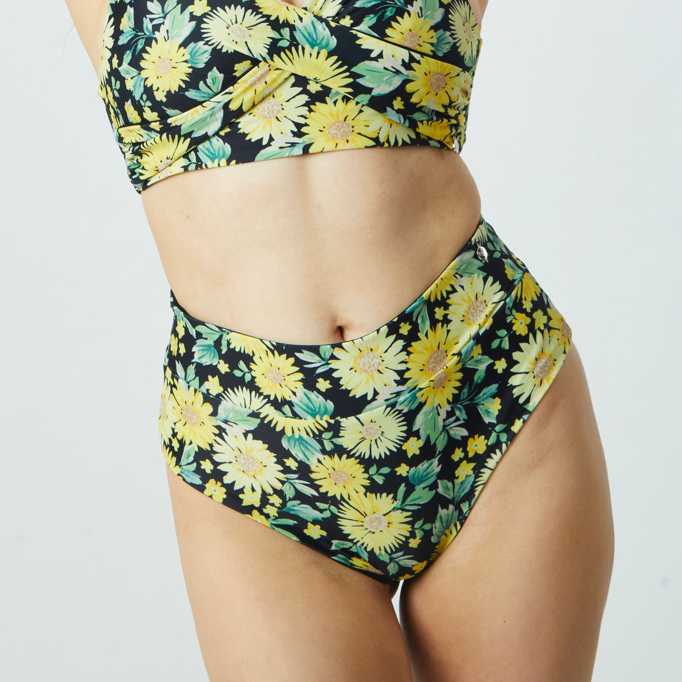 Bottom Bora Girasoles reversible a negro