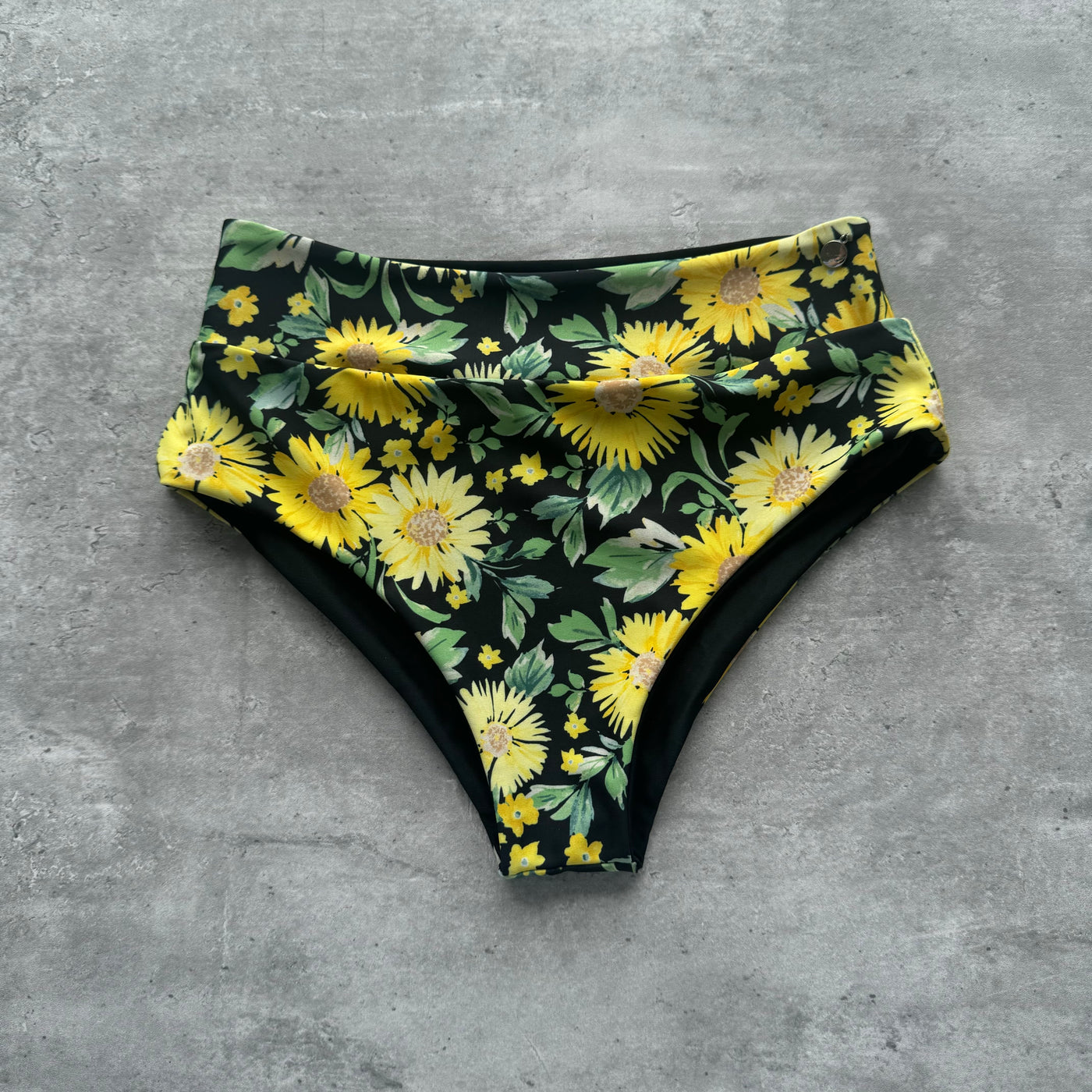 Bottom Bora Girasoles reversible a negro