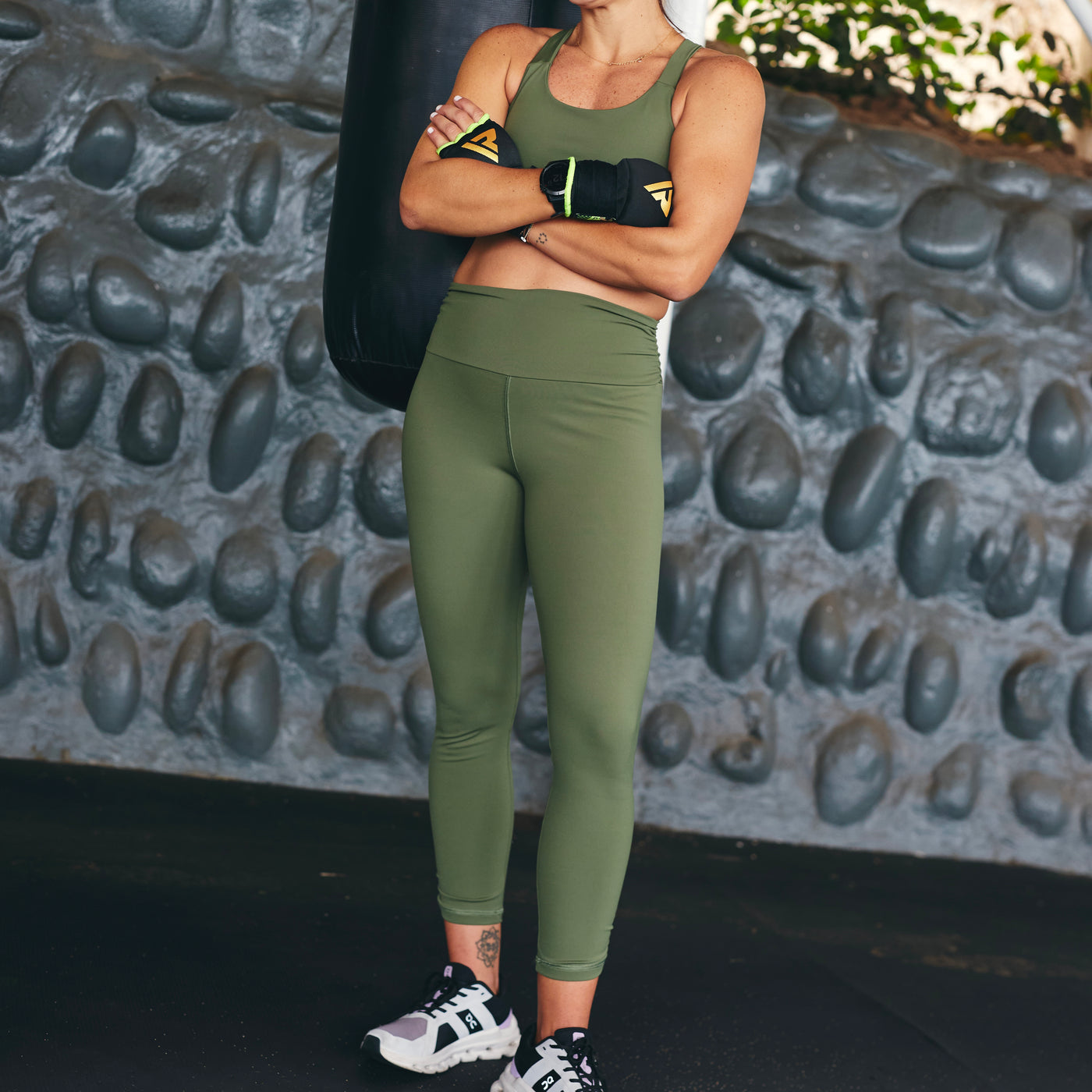 Leggings premium verde militar