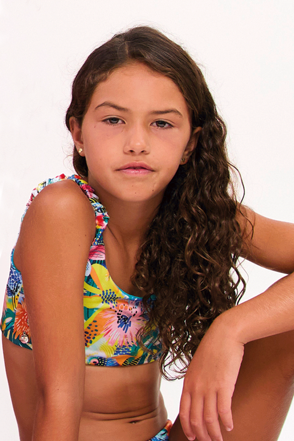 Top Brisas teens tropical reversible