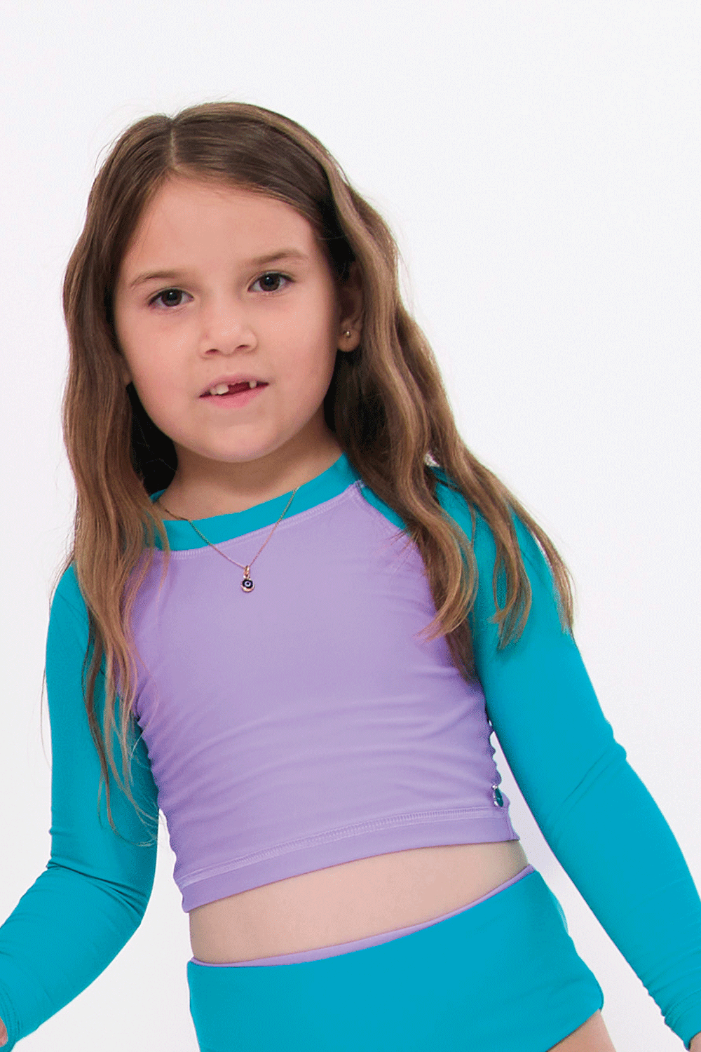 Conjunto Amalfi teens jade con morado