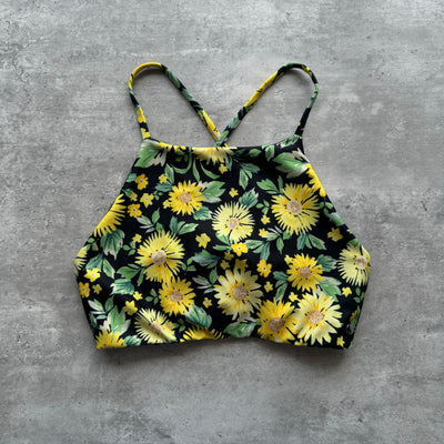 Top Sicilia girasoles reversible a negro