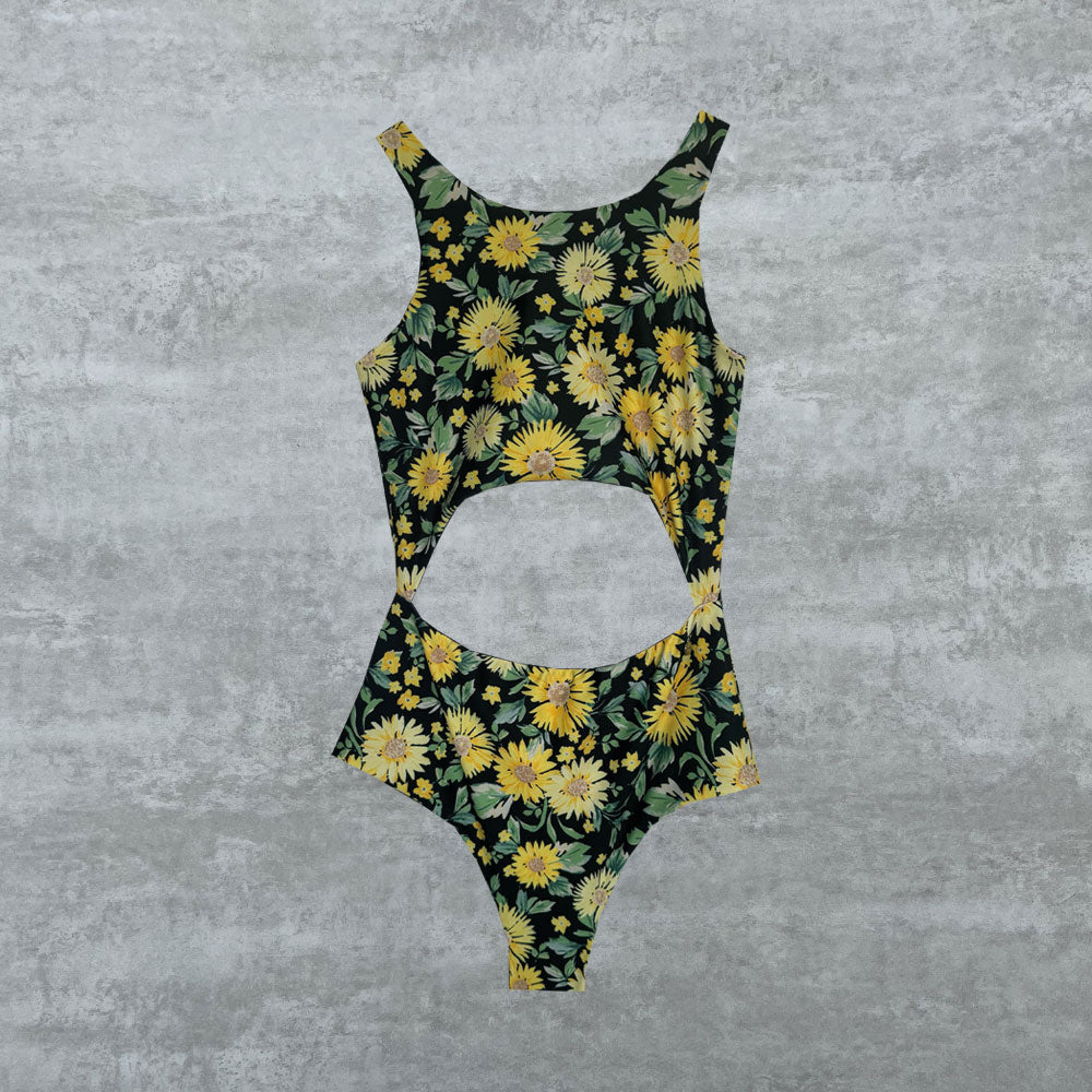 Entera Porto girasoles reversible a negro