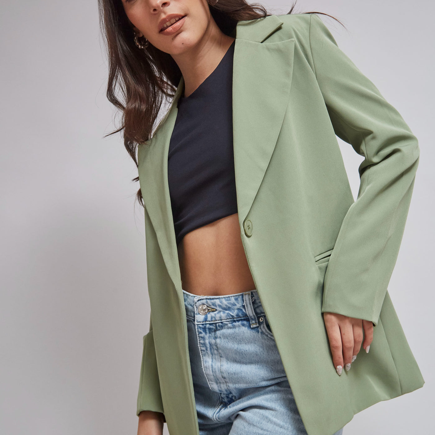 Blazer largo Lagos Verde Olivo