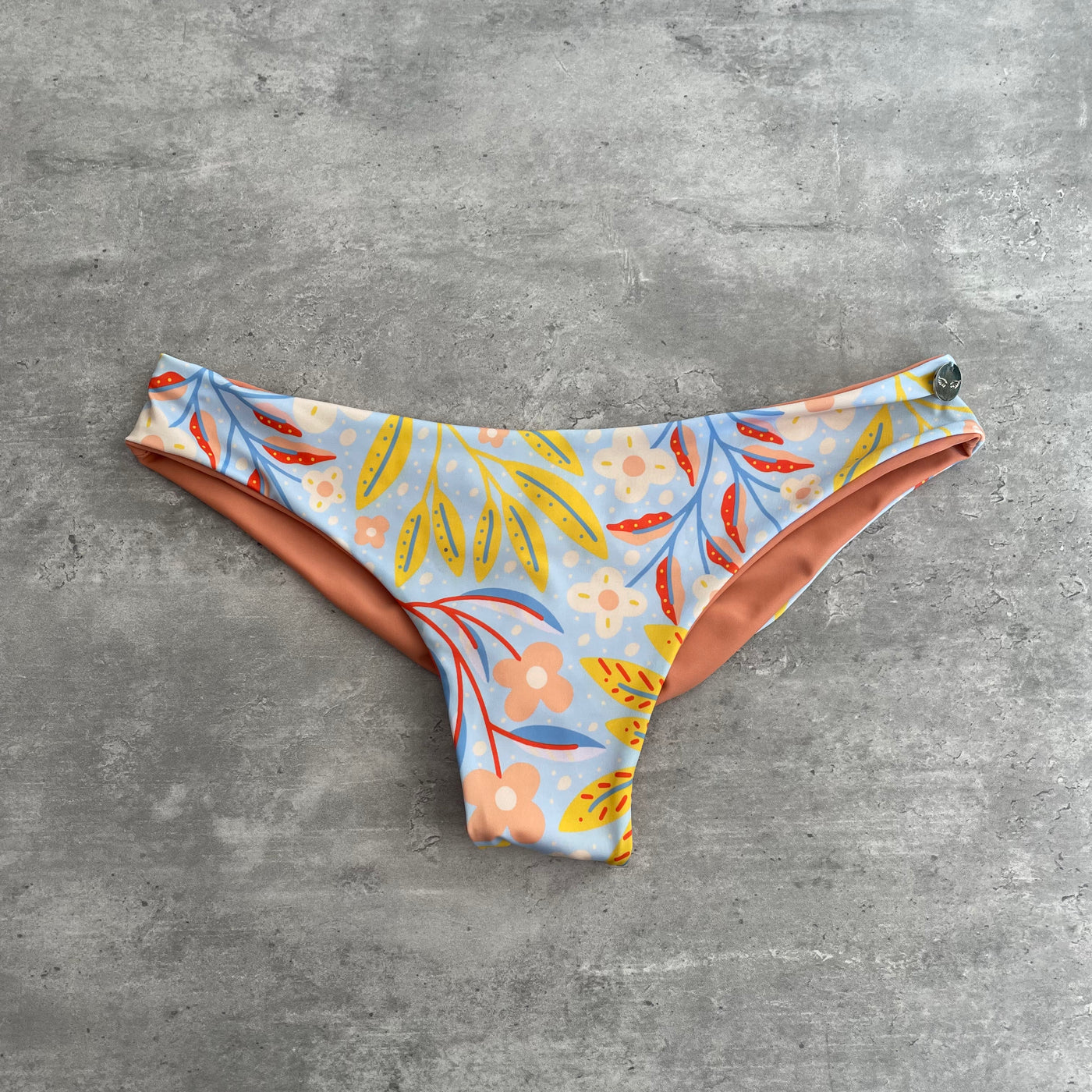 Bottom Cocos floral reversible a durazno