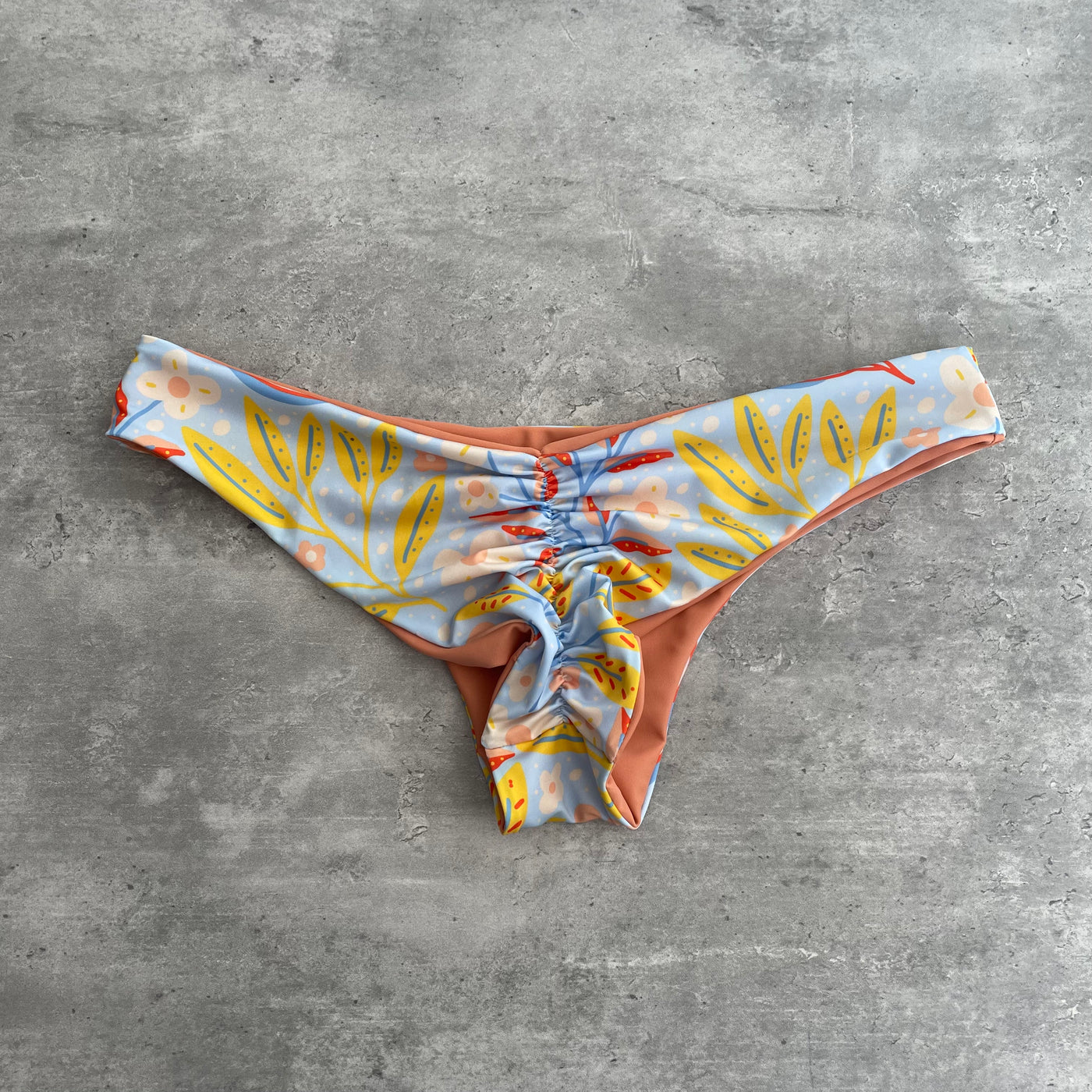 Bottom Cocos floral reversible a durazno